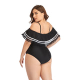 Women's One Piece Plus Size Swimwear Off Shoulder  Bikini Sexy Oversize Swimsuit